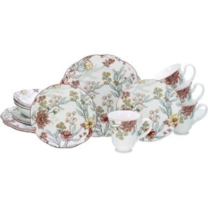 CreaTable Kombiservice Fiore bunt Steingut 16 tlg. CreaTable Kombiservice Fiore bunt Steingut 16 tlg.