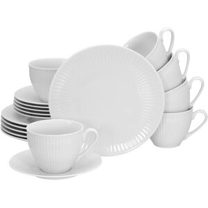 CreaTable Kaffeeservice Valencia weiß Porzellan 18 tlg. CreaTable Kaffeeservice Valencia weiß Porzellan 18 tlg.