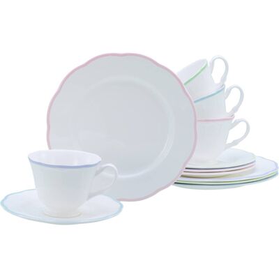 Kaffeeservice weiß Steingut 12 tlg. Kaffeeservice weiß Steingut 12 tlg.