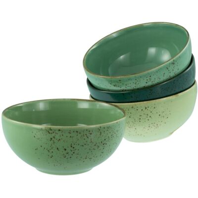 CreaTable Schüssel-Set Nature Collection Green Life grün Steinzeug CreaTable Schüssel-Set Nature Collection Green Life grün Steinzeug