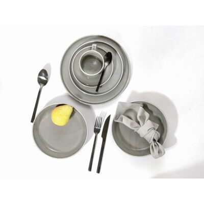 CreaTable Kombiservice Chef Collection grau Porzellan 30 tlg. CreaTable Kombiservice Chef Collection grau Porzellan 30 tlg.