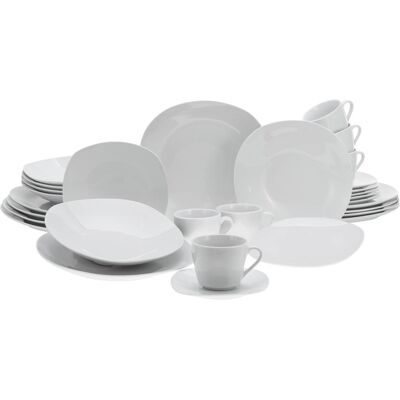 Creatable Square Weiss Geschirrset 6 Personen, 30-tlg. Creatable Square Weiss Geschirrset 6 Personen, 30-tlg.