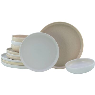 CreaTable Tafelservice Uno Toscana mehrfarbig Steinzeug 12 tlg. CreaTable Tafelservice Uno Toscana mehrfarbig Steinzeug 12 tlg.