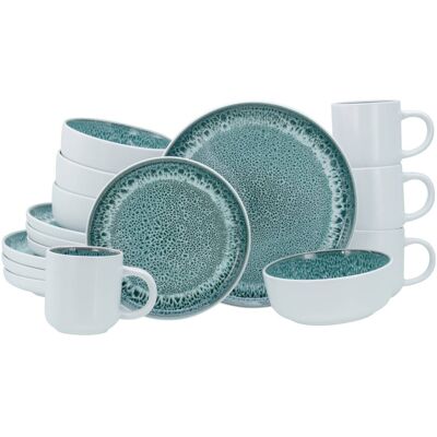 CreaTable Kombiservice Nordic Fjord eisblau Steinzeug 16 tlg. CreaTable Kombiservice Nordic Fjord eisblau Steinzeug 16 tlg.
