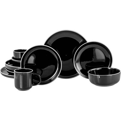 CreaTable Kombiservice Nordic Gourmet schwarz Steinzeug 10 tlg. CreaTable Kombiservice Nordic Gourmet schwarz Steinzeug 10 tlg.