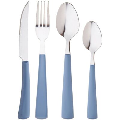 Renberg Lucky RB Edelstahl-Geschirrset - Blau - 24 Stücke Renberg Lucky RB Edelstahl-Geschirrset - Blau - 24 Stücke