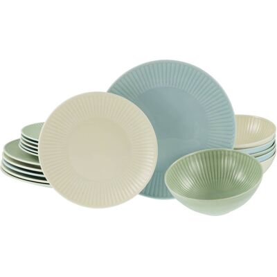 CREATABLE Valencia Pastell 18-teilig Geschirrset - Geschirrset CREATABLE Valencia Pastell 18-teilig Geschirrset - Geschirrset