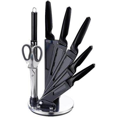 MICHELINO Messerset schwarz Acryl 8 tlg. MICHELINO Messerset schwarz Acryl 8 tlg.