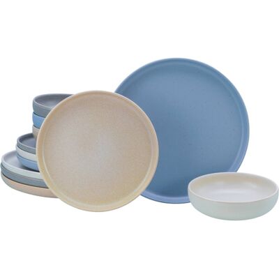 CreaTable Tafelservice Uno Nordic bunt Steinzeug 12 tlg. CreaTable Tafelservice Uno Nordic bunt Steinzeug 12 tlg.