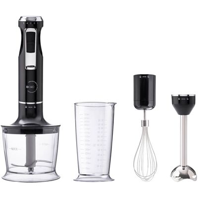 BERGNER Stabmixerset schwarz silber Edelstahl BERGNER Stabmixerset schwarz silber Edelstahl