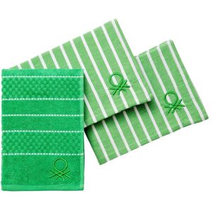 BENETTON Geschirrtuch-Set Rainbow grün Baumwolle B/L: ca. 50x70 cm BENETTON Geschirrtuch-Set Rainbow grün Baumwolle B/L: ca. 50x70 cm