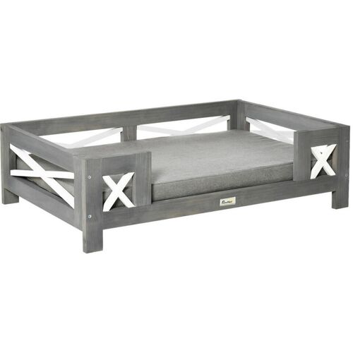 PawHut Hundebett grau Schaumstoff B/H/L: ca. 55x23x80 cm