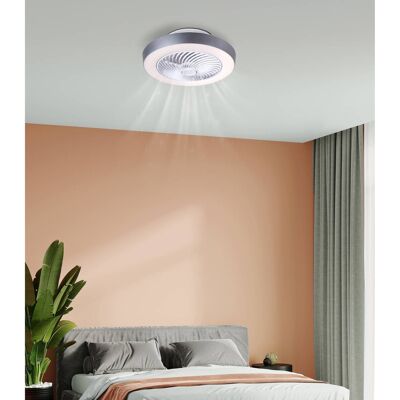 GLOBO LED-Deckenventilator weiß grau Metall Kunststoff H/D: ca. 20,6x54,8 cm 1 Brennstellen GLOBO LED-Deckenventilator weiß grau Metall Kunststoff H/D: ca. 20,6x54,8 cm 1 Brennstellen