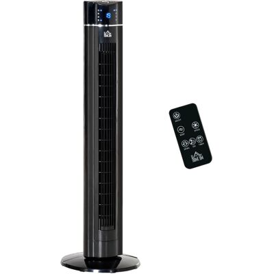 HOMCOM Ventilator schwarz Polypropylen Kunststoff Edelstahl B/H/L: ca. 32x32x106,8 cm HOMCOM Ventilator schwarz Polypropylen Kunststoff Edelstahl B/H/L: ca. 32x32x106,8 cm