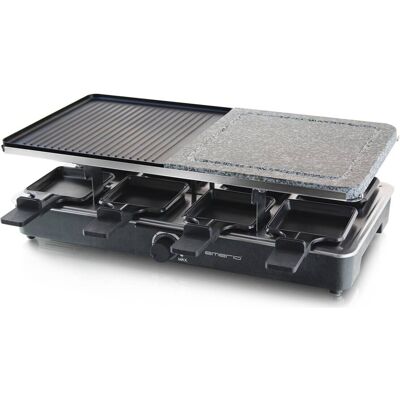 Emerio Raclette schwarz Stein B/H/L: ca. 24x14x46 cm Emerio Raclette schwarz Stein B/H/L: ca. 24x14x46 cm