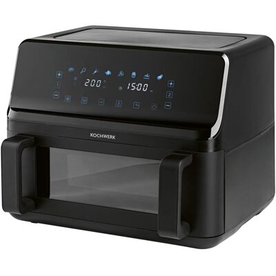 Gourmetmaxx - 2‑Zonen 8‑Funktionen 26cm Heissluftfritteuse - Schwarz Gourmetmaxx - 2‑Zonen 8‑Funktionen 26cm Heissluftfritteuse - Schwarz