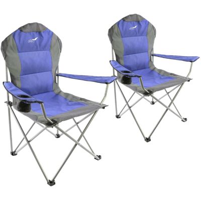 VCM Campingstuhl-Set royalblau Polyester-Mischgewebe B/H/L: ca. 90x110x57 cm VCM Campingstuhl-Set royalblau Polyester-Mischgewebe B/H/L: ca. 90x110x57 cm