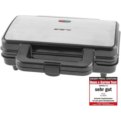 Emerio Sandwichtoaster ST-109562.21 schwarz silber Metall Kunststoff B/H/L: ca. 24x10x29 cm Emerio Sandwichtoaster ST-109562.21 schwarz silber Metall Kunststoff B/H/L: ca. 24x10x29 cm