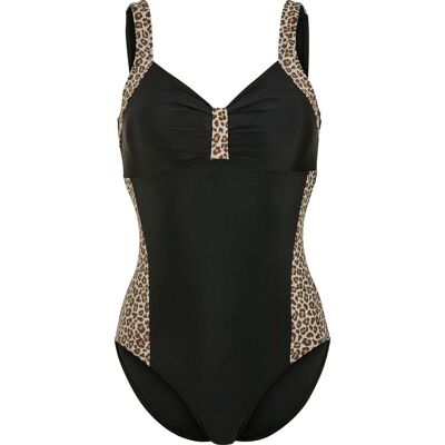 feel good Badeanzug schwarz-champagner-bedruckt female 42B feel good Badeanzug schwarz-champagner-bedruckt female 42B