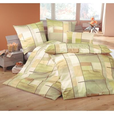 Biberna Grüne Bettwäsche - 200x200cm Bett, 80x80cm Kissen - Bettwäsche Biberna Grüne Bettwäsche - 200x200cm Bett, 80x80cm Kissen - Bettwäsche