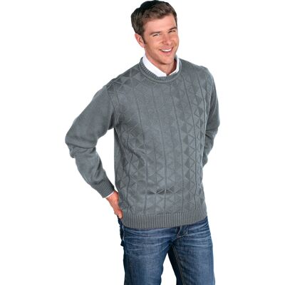 Sieh an! Langarm-Pullover grau-meliert male 48 Sieh an! Langarm-Pullover grau-meliert male 48