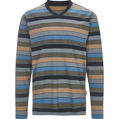 Hajo Schlafanzug marine-beige-geringelt male 56/58 Hajo Schlafanzug marine-beige-geringelt male 56/58
