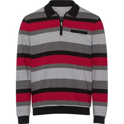 Sieh an! Sweatshirt schwarz-rot-geringelt male 52/54 Sieh an! Sweatshirt schwarz-rot-geringelt male 52/54