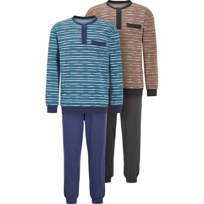 wäschepur men Schlafanzug blau + natur male 52/54 wäschepur men Schlafanzug blau + natur male 52/54