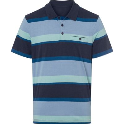 Sieh an! Poloshirt marine-royalblau-geringelt male 48/50 Sieh an! Poloshirt marine-royalblau-geringelt male 48/50