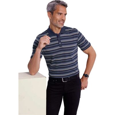 Sieh an! Poloshirt marine-steingrau-geringelt male 56/58 Sieh an! Poloshirt marine-steingrau-geringelt male 56/58