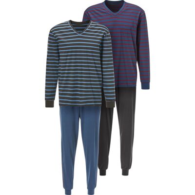 wäschepur men Schlafanzüge graphit + jeansblau male 52/54 wäschepur men Schlafanzüge graphit + jeansblau male 52/54