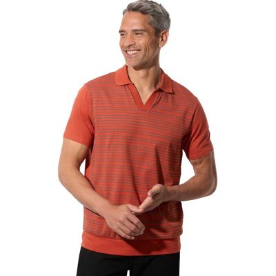Sieh an! Poloshirt rostrot-anthrazit male 56/58 Sieh an! Poloshirt rostrot-anthrazit male 56/58