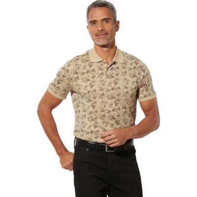 Sieh an! Poloshirt sand-dunkeltaupe-bedruckt male 56/58 Sieh an! Poloshirt sand-dunkeltaupe-bedruckt male 56/58