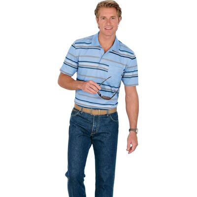 Sieh an! Poloshirt hellblau-gestreift male 44/46 Sieh an! Poloshirt hellblau-gestreift male 44/46