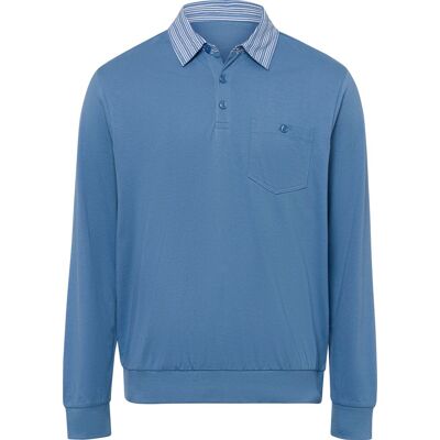 Sieh an! Langarm-Poloshirt mittelblau male 44/46 Sieh an! Langarm-Poloshirt mittelblau male 44/46
