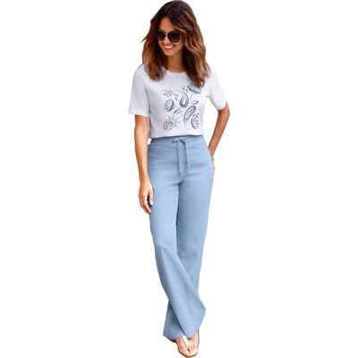 Sieh an! Kurzarmshirt weiß-bleu-bedruckt female 50 Sieh an! Kurzarmshirt weiß-bleu-bedruckt female 50