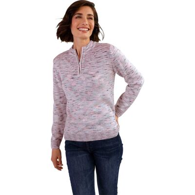 Sieh an! Stehkragenpullover hellrosé-meliert female 46 Sieh an! Stehkragenpullover hellrosé-meliert female 46