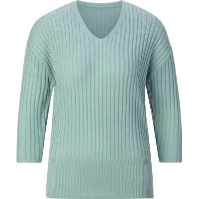 Sieh an! V-Ausschnitt-Pullover kalkmint female 56 Sieh an! V-Ausschnitt-Pullover kalkmint female 56