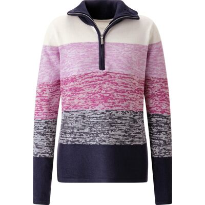 Sieh an! Langarm-Pullover magenta-marine-gemustert female 44 Sieh an! Langarm-Pullover magenta-marine-gemustert female 44