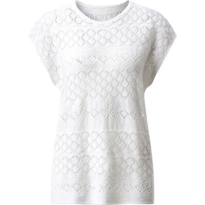 Sieh an! Kurzarmpullover weiß female 42 Sieh an! Kurzarmpullover weiß female 42