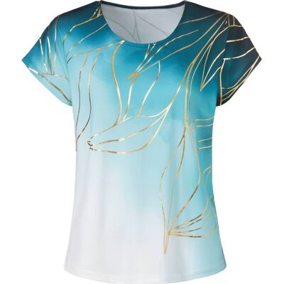 Sieh an! Print-Shirt petrol-goldfarben-bedruckt female 44 Sieh an! Print-Shirt petrol-goldfarben-bedruckt female 44
