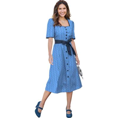 Sieh an! Trachtenkleid mittelblau-dunkelblau-bedruckt female 52 Sieh an! Trachtenkleid mittelblau-dunkelblau-bedruckt female 52