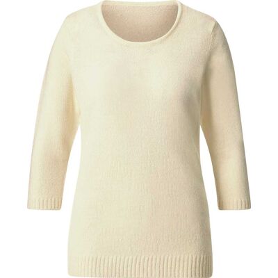 Sieh an! Bouclé-Pullover wollweiß female 38 Sieh an! Bouclé-Pullover wollweiß female 38
