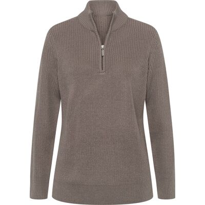 Sieh an! Stehkragenpullover taupe female 52 Sieh an! Stehkragenpullover taupe female 52