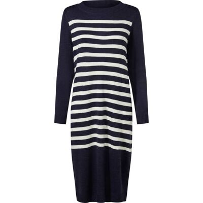 Sieh an! Strickkleid marine-ecru-geringelt female 48 Sieh an! Strickkleid marine-ecru-geringelt female 48