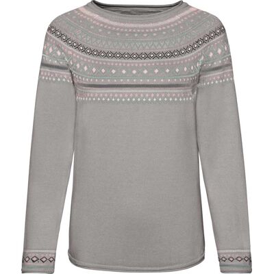 Sieh an! Norwegerpullover grau-meliert-gemustert female 54 Sieh an! Norwegerpullover grau-meliert-gemustert female 54