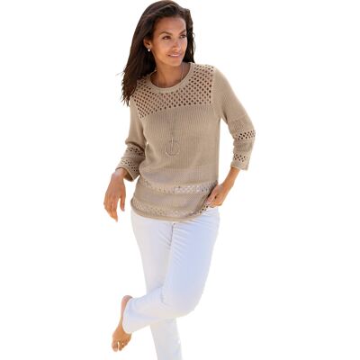 Sieh an! Ajourpullover beige female 36 Sieh an! Ajourpullover beige female 36