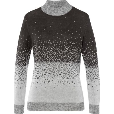 Sieh an! Jacquardpullover ecru-graphit-gemustert female 48 Sieh an! Jacquardpullover ecru-graphit-gemustert female 48