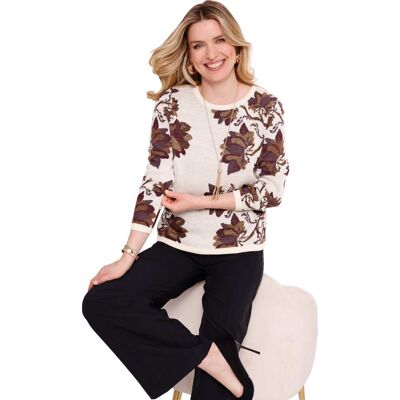 Sieh an! Jacquard-Pullover elfenbein-schoko-gemustert female 48 Sieh an! Jacquard-Pullover elfenbein-schoko-gemustert female 48