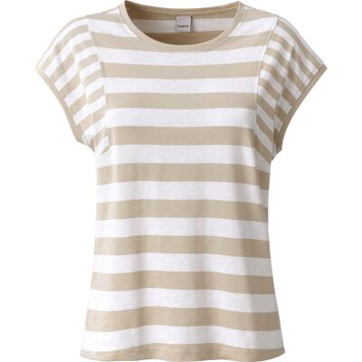 heine Streifenshirt sand-weiß-gestreift female 48 heine Streifenshirt sand-weiß-gestreift female 48
